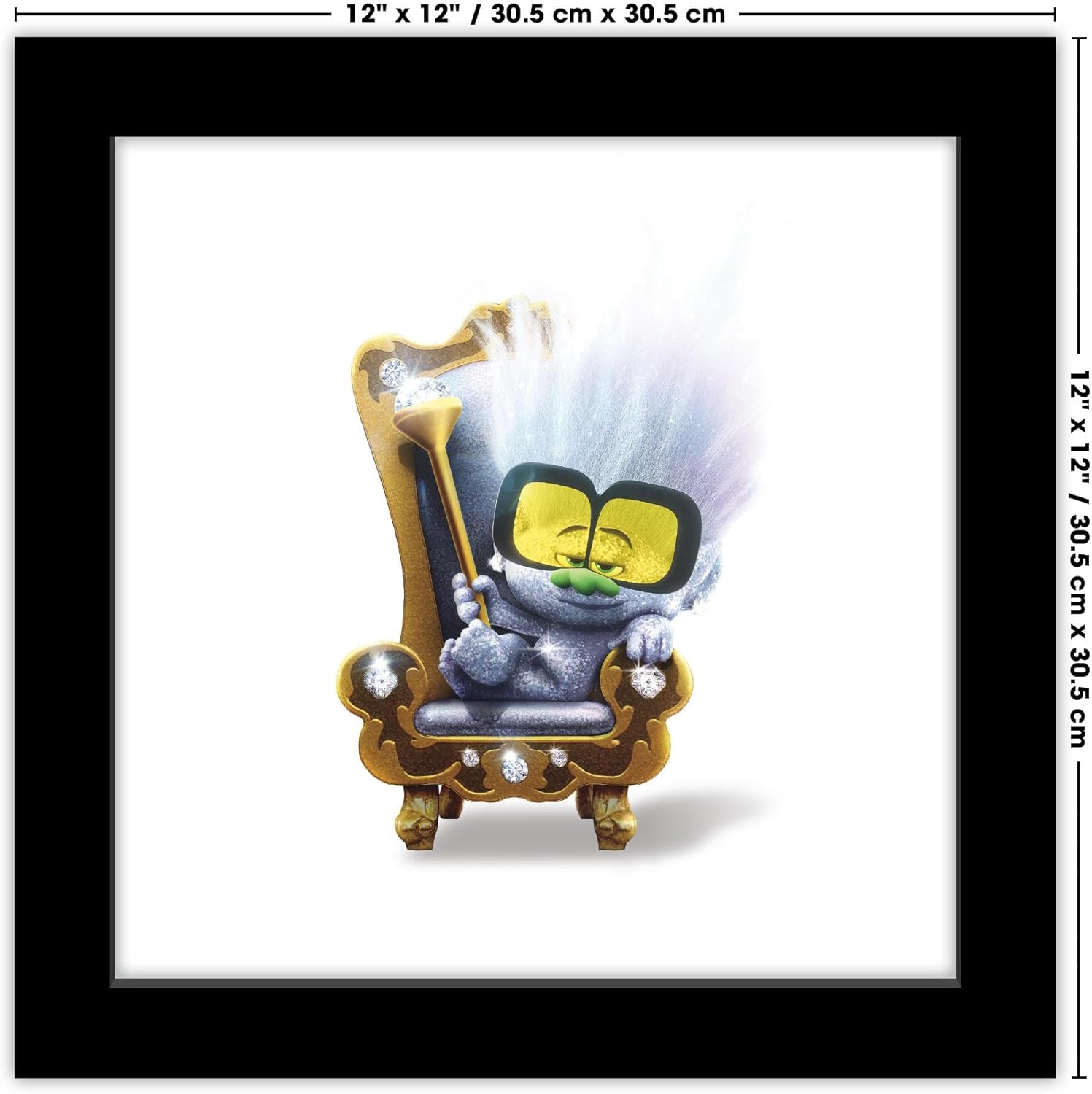 Trends International Gallery Pops Trolls Band Together – Póster de pared con pequeños diamantes, 12.00 x 12.00 pulgadas, versión de marco negro