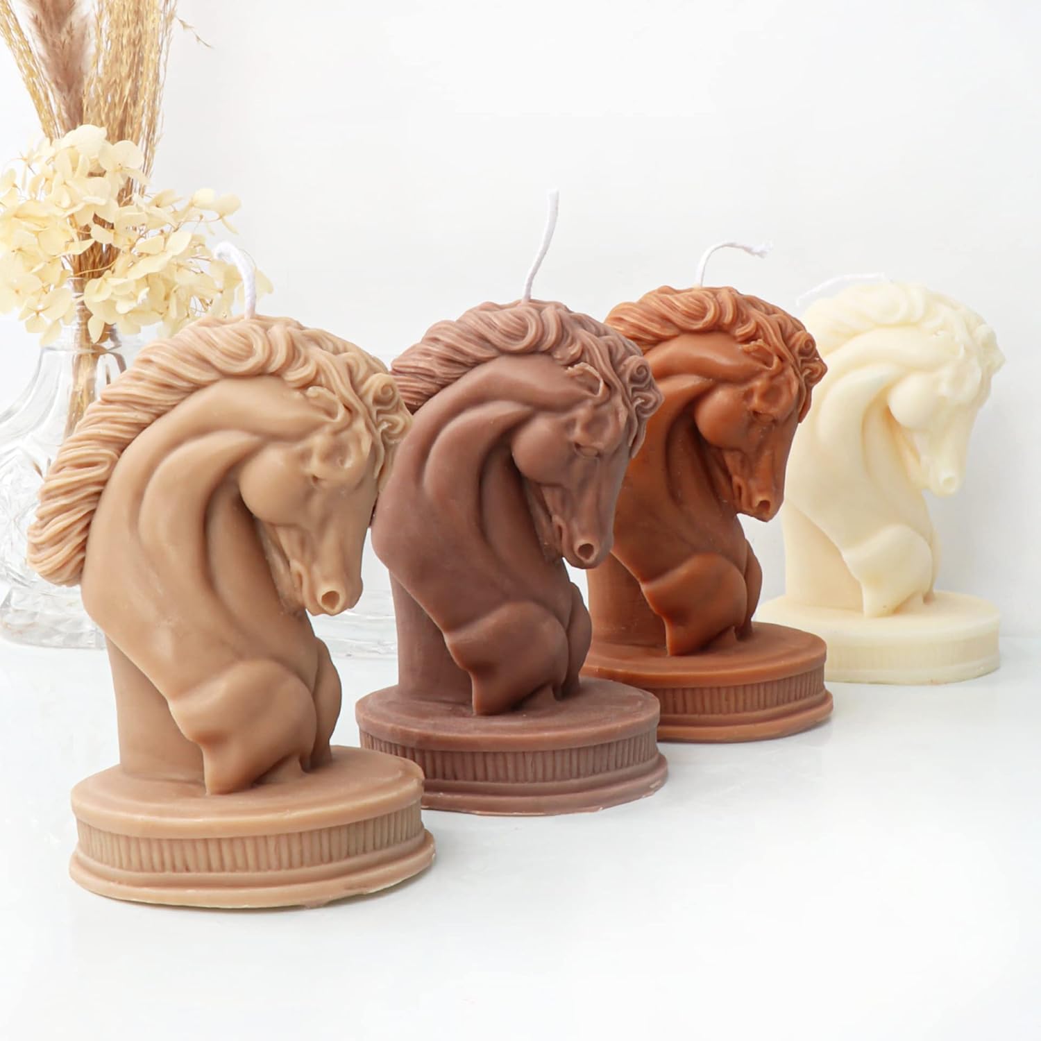 Molde de caballo, molde de cabeza de caballo, molde de animal, joyería de caballo, moldes de fundición de resina hechos a mano para hacer velas de
