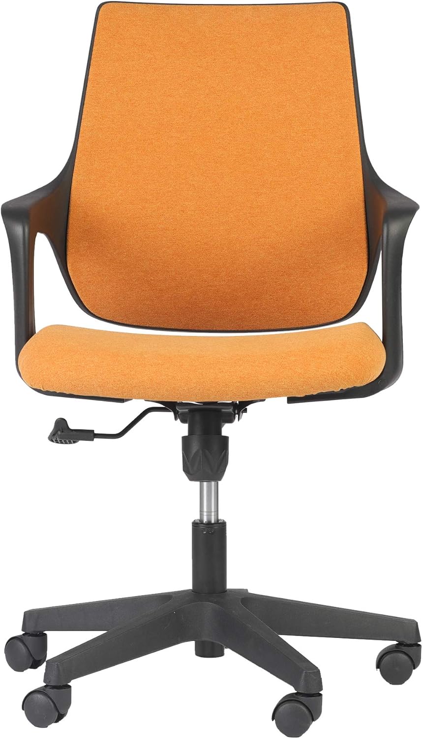 KARMAS PRODUCT Silla de escritorio de oficina con respaldo medio ajustable en altura con respaldo abrazable, silla ergonómica giratoria con asiento
