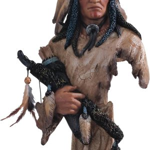 ICE ARMOR Estatua de busto de guerrero indio de 13 pulgadas de alto, estatua de decoración nativa americana ICE ARMOR Estatua de busto de guerrero indio de 13 pulgadas de alto, estatua de decoración nativa americana