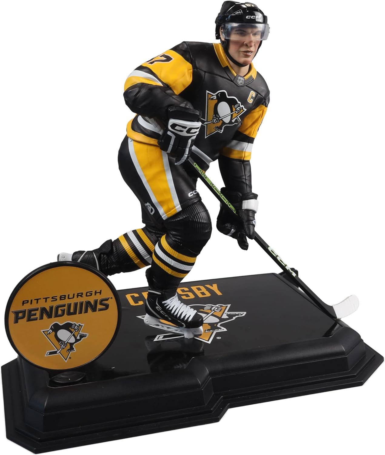 McFarlane Toys – Figura posada de Sidney Crosby (Pittsburgh Penguins) de la NHL de 7 pulgadas, Picks deportivos de McFarlane