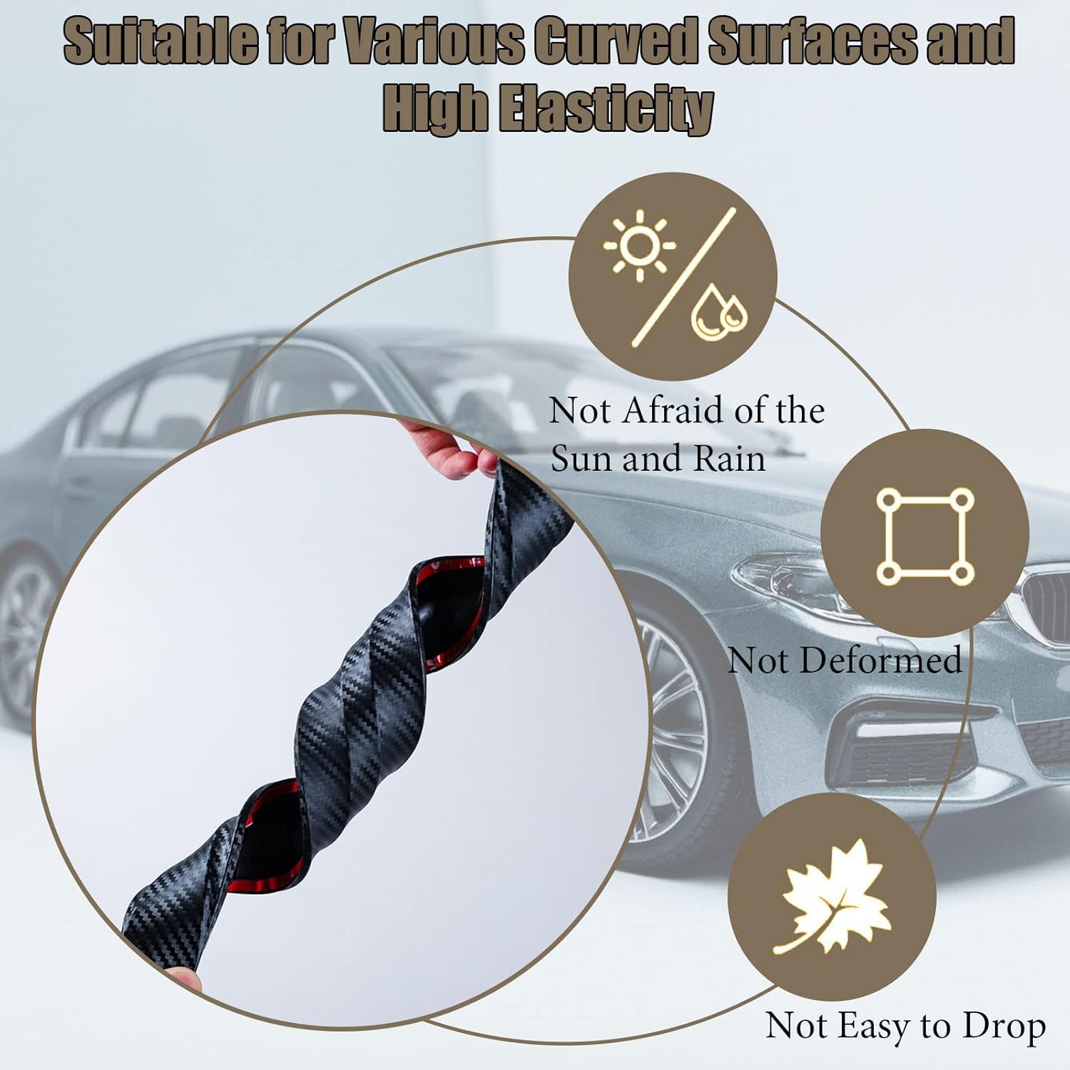 Paquete de 2 protectores universales para puerta de automóvil con amortiguación de PVC suave, tiras protectoras de parachoques de automóvil, tiras