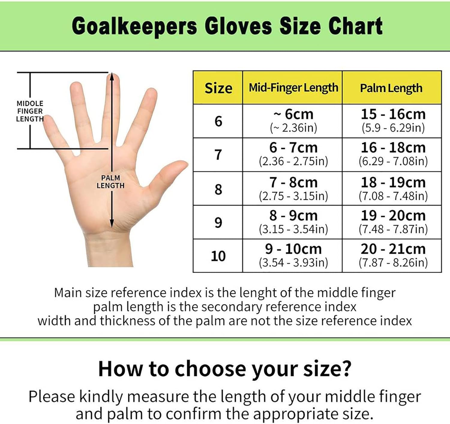 KLauer Guantes de portero de fútbol grueso protección profesional adultos adolescentes guantes de portero de fútbol talla 8-10