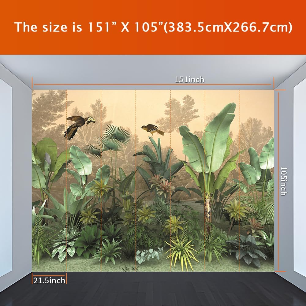 Papel tapiz de planta tropical, hoja de palmerahoja de plátano, moderno para dormitorio, gran fondo de TV, mural de pared para decoración de sala de