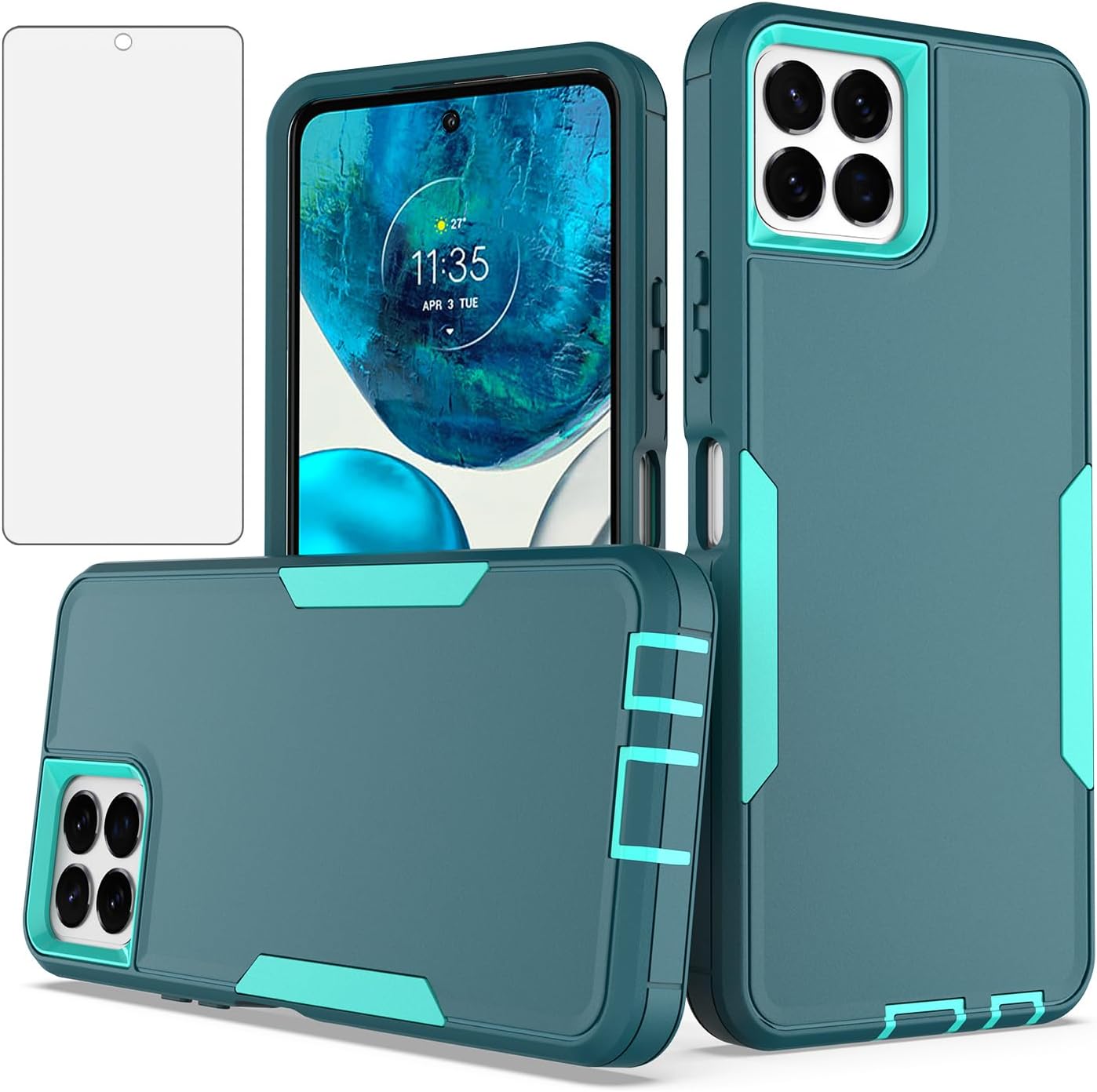 Asuwish Funda para teléfono Boost Mobile Celero 5G Plus de 7 pulgadas 2023 con cubierta protectora de pantalla de vidrio templado y accesorios