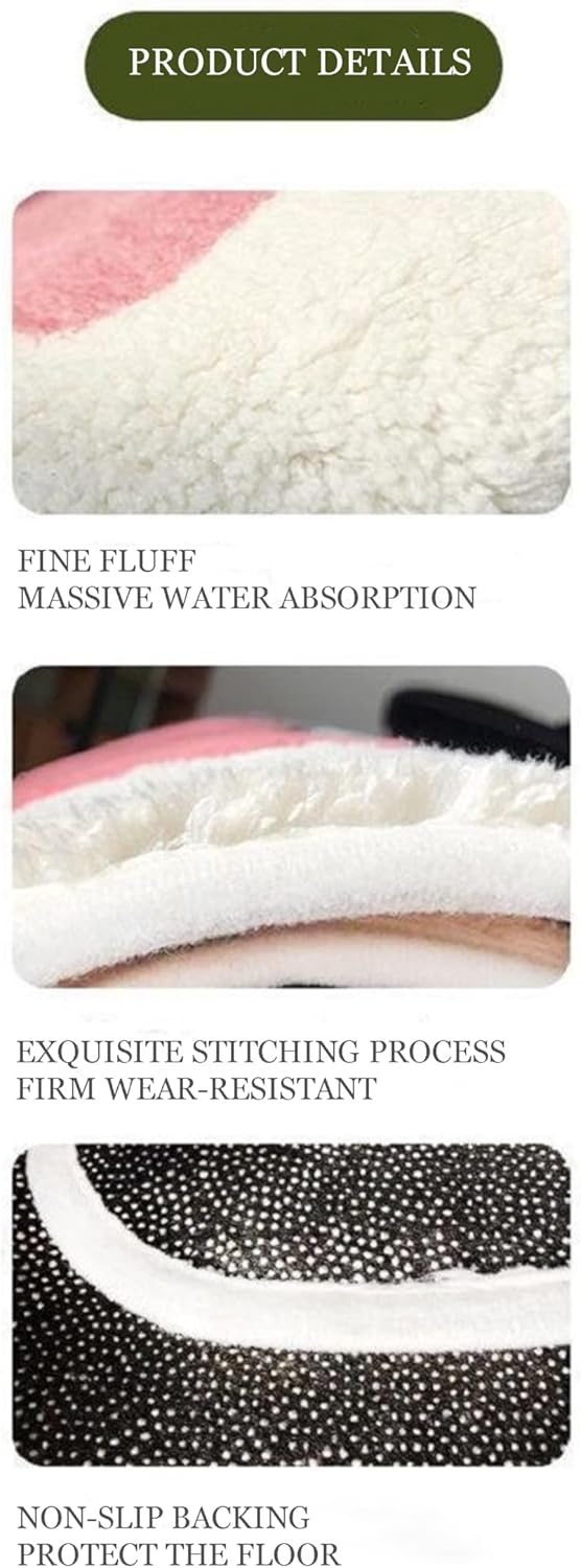 Alfombra de baño rosa intensa, divertida y bonita para dormitorio, baño, dormitorio, microfibra suave, antideslizante, lavable a máquina, alfombras