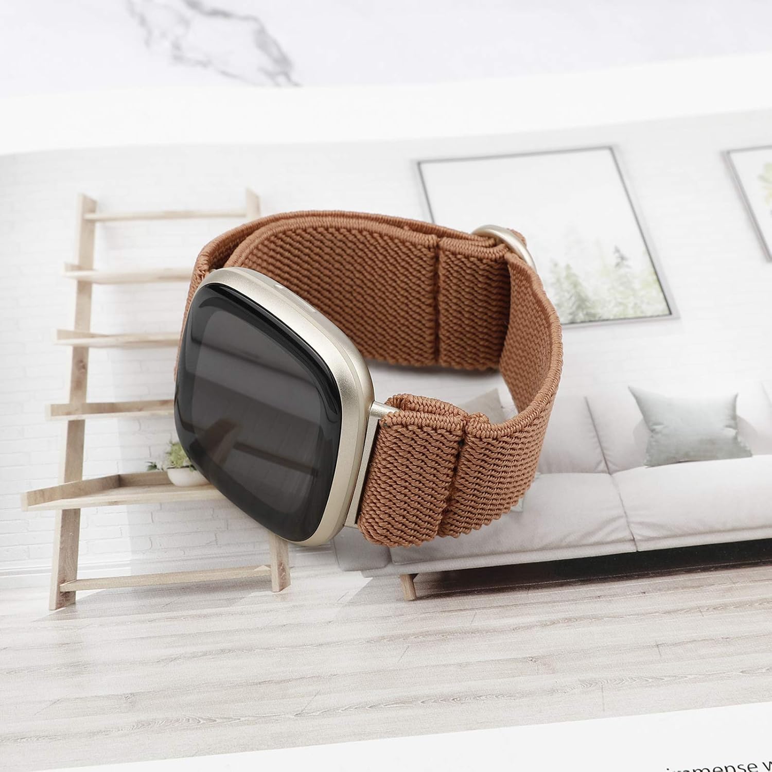 TOYOUTHS Compatible con Fitbit SenseSense 2 BandVersa 3Versa 4 Bandas para mujeres y hombres, correa elástica ajustable de tela de nailon para