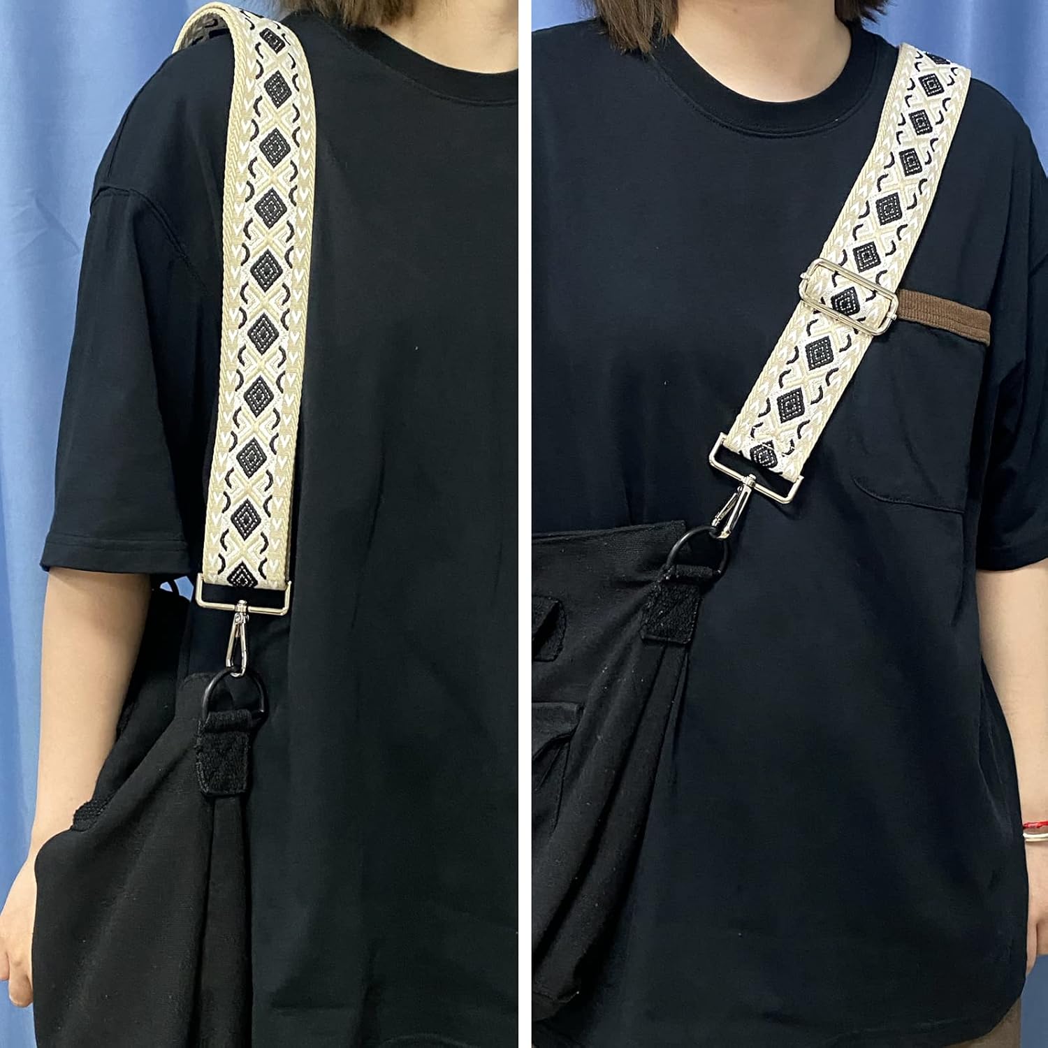 TRIWONDER Correa de hombro de repuesto ajustable con ganchos de metal acolchados para bolsas cruzadas, bolsas de mensajero, computadoras portátiles