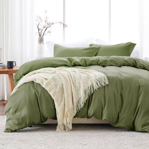 CozyLux Juego de funda de edredón de microfibra cepillada suave, 3 piezas, 1 funda de edredón con cierre de cremallera y lazos en las esquinas y 2 CozyLux Juego de funda de edredón de microfibra cepillada suave, 3 piezas, 1 funda de edredón con cierre de cremallera y lazos en las esquinas y 2