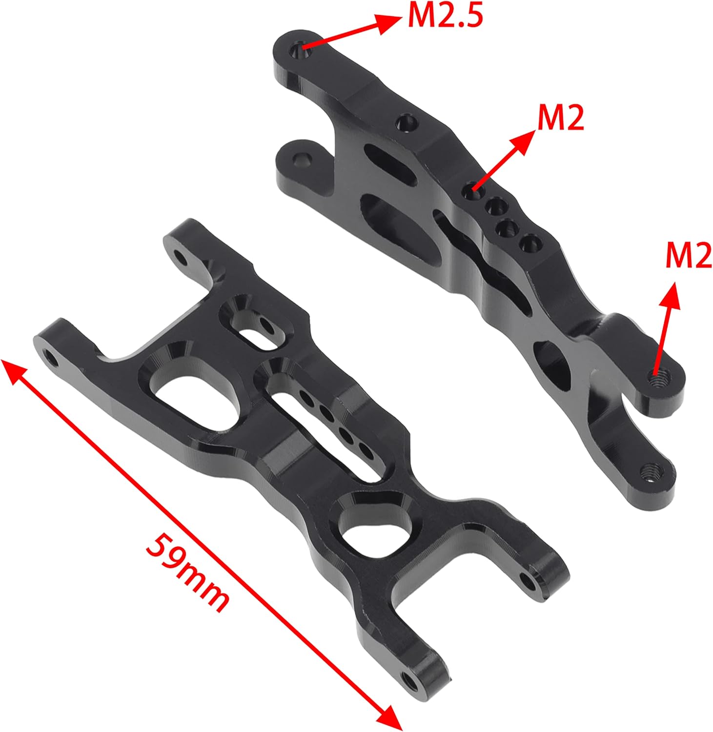 DKKY Kit de piezas de actualización de metal, juego de brazos de suspensión de nudillos de dirección para Losi 118 Mini-T 2.0 2WD RC Truck Piezas de