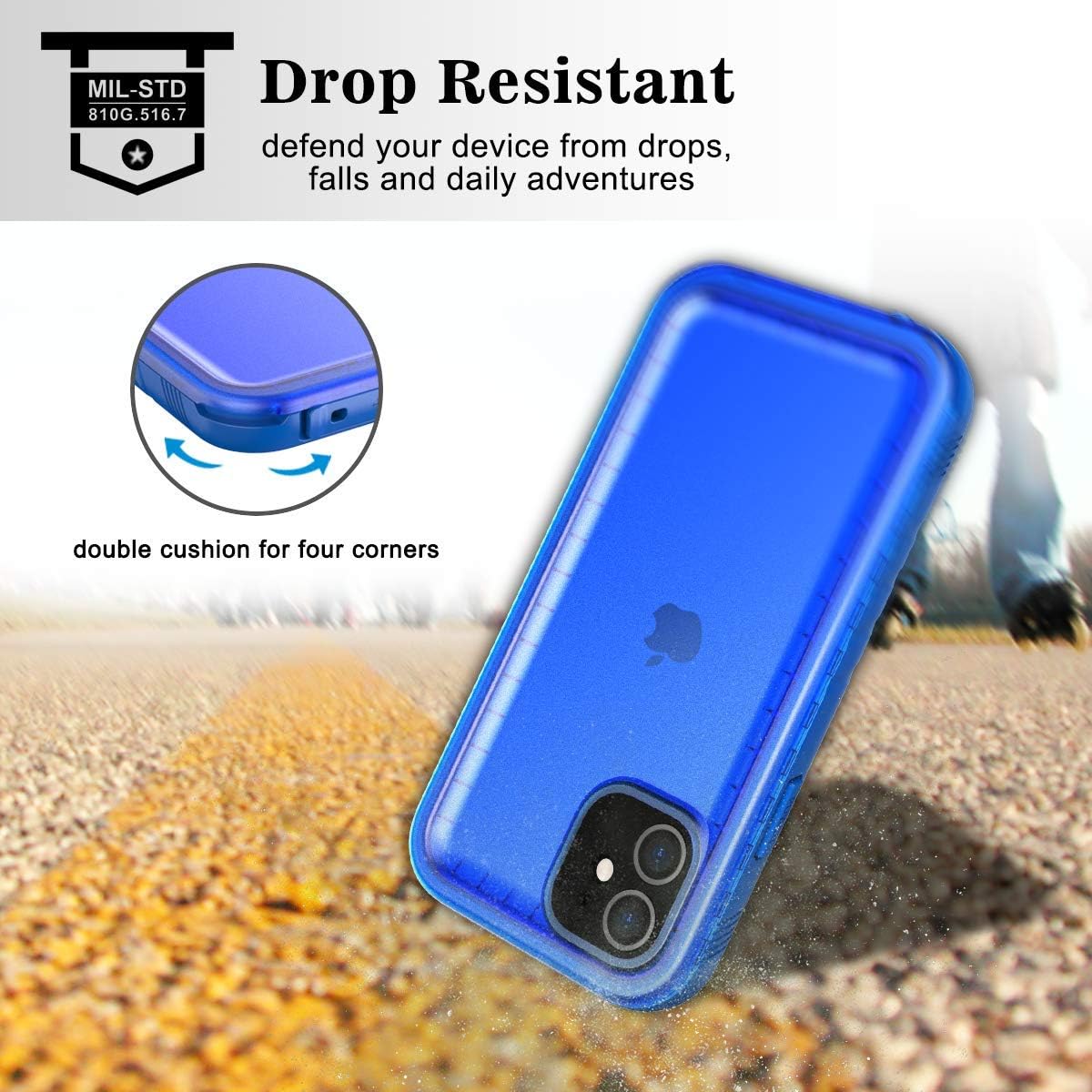 SPORTLINK Funda impermeable para iPhone 11, de cuerpo completo, protección resistente, cubierta completamente sellada, a prueba de polvo, protector