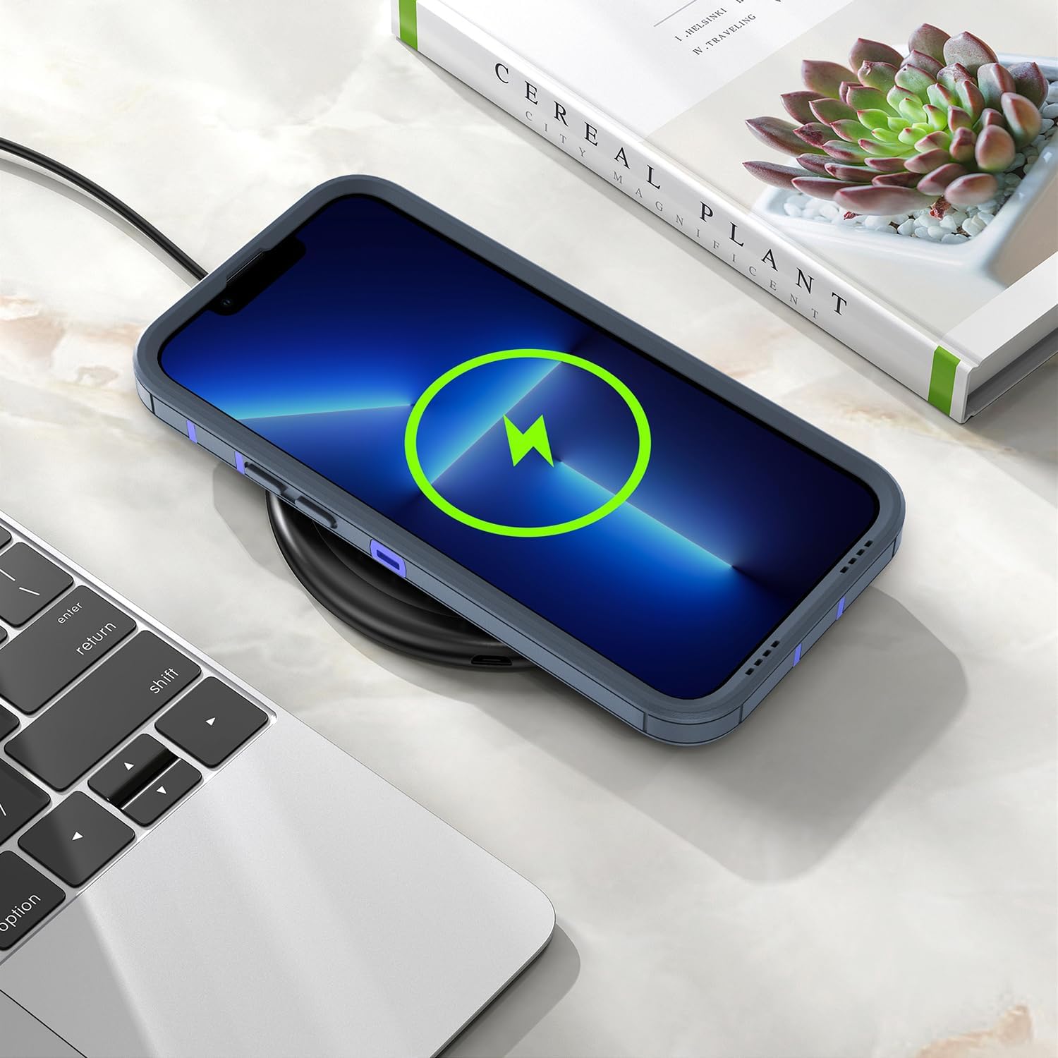 Funda magnética diseñada para iPhone 12 Pro Max, protección contra caídas resistente, compatible con MagSafe, a prueba de polvo, no se decolora, no
