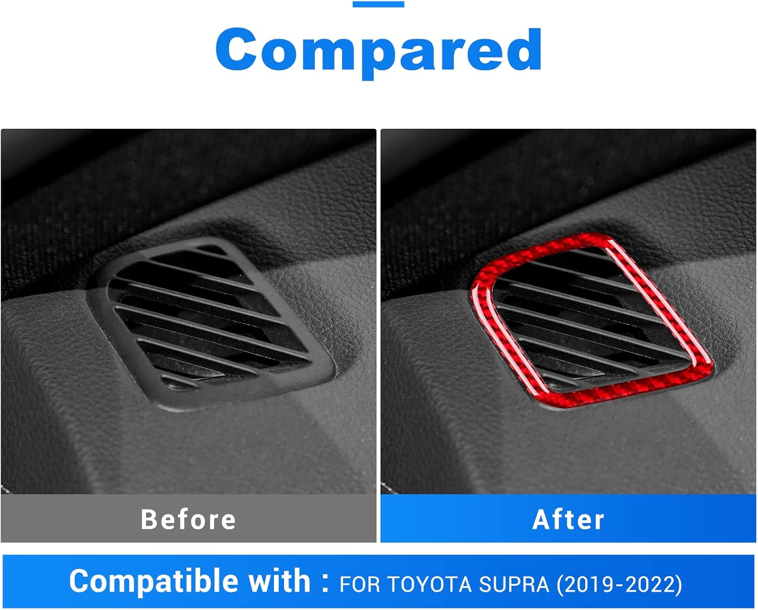 AIRSPEED Adhesivo para cubierta de salida de aire Supra, marco de ventilación lateral de fibra de carbono, para Toyota Supra GR A90 A91 MK5