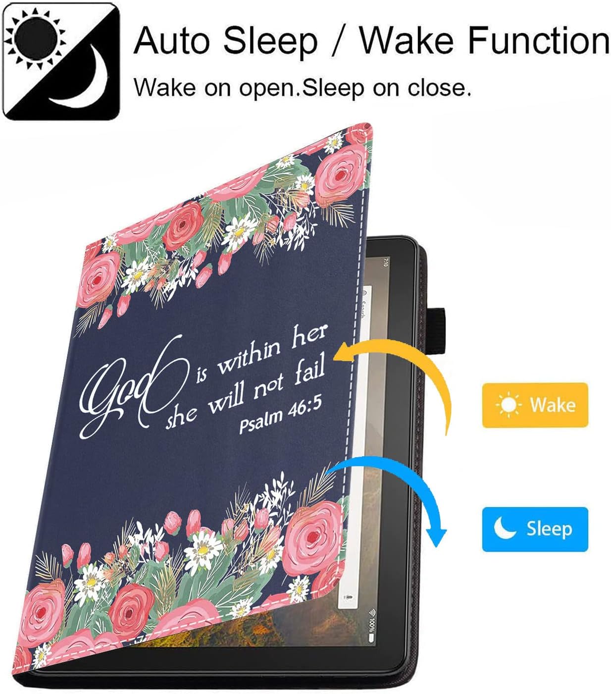 Funda para tablet Kindle Fire HD 10Fire HD 10 Plus de 10.1 pulgadas (11 generación, lanzada en 2021)  Funda delgada de piel sintética con soporte