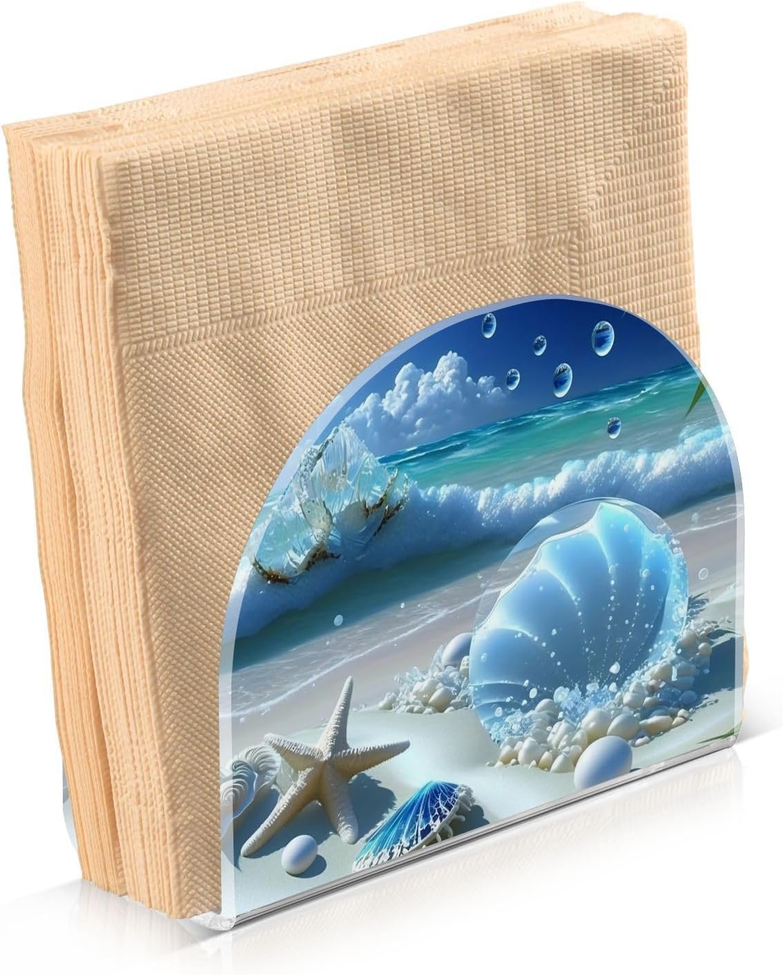 Servilletero de acrílico  Soporte para toallas de papel en transparente  Moderno soporte decorativo para servilletas de invitados para el hogar,