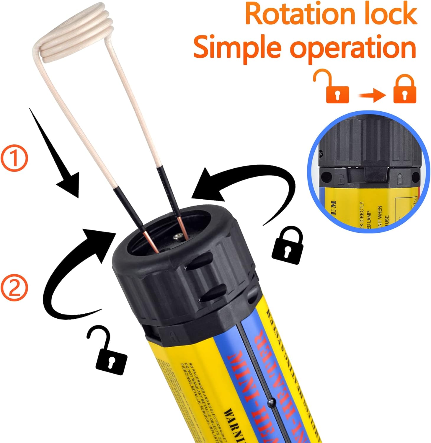 Herramienta de calentador de inducción de 1100 W, kit de calentador de inducción magnética de 3 bobinas, calefacción sin llama automotriz,