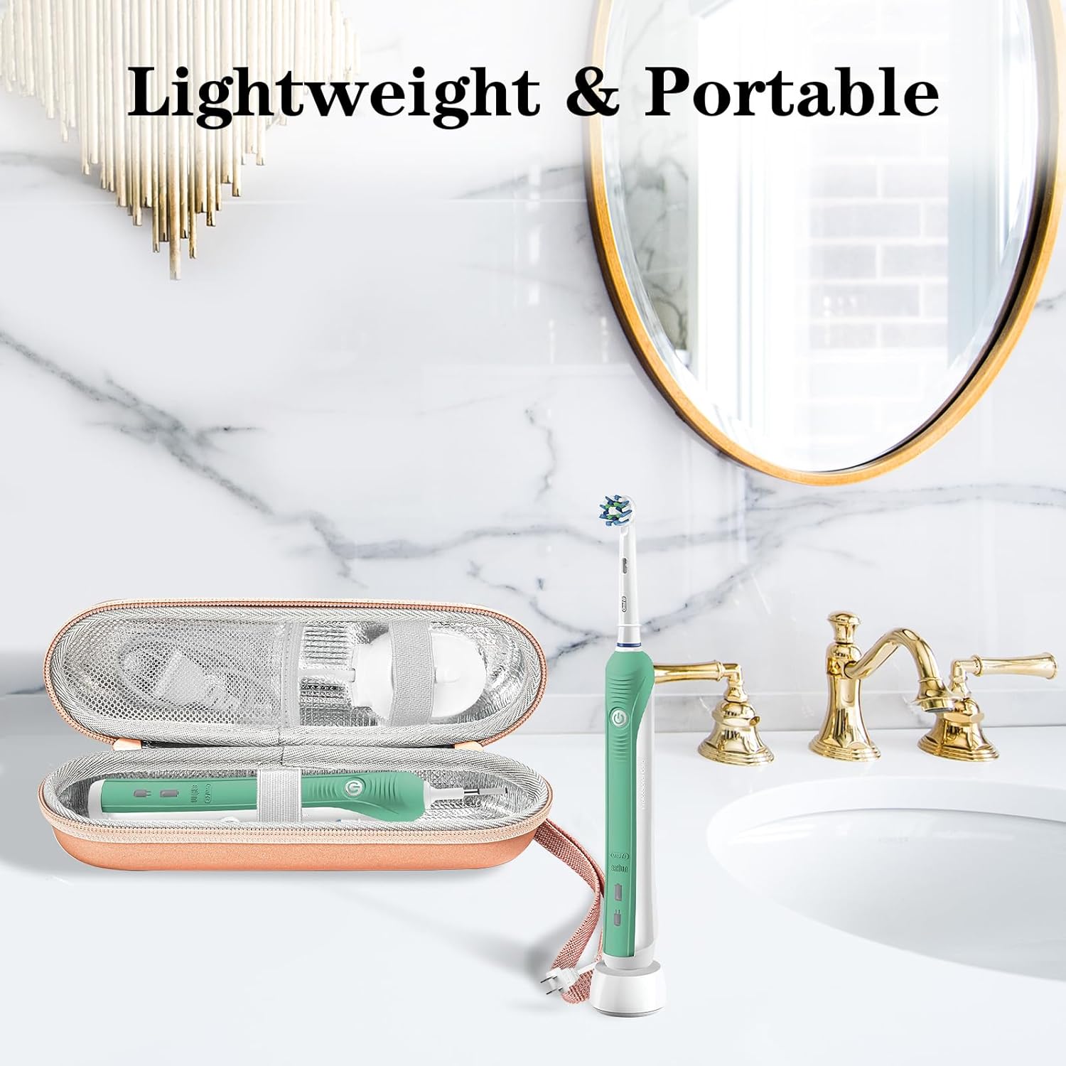 ProCase Funda rígida de viaje para cepillo de dientes eléctrico compatible con Oral-B Pro 1000 8000, Philips Sonicare 1100 5100 6100, bolsa de