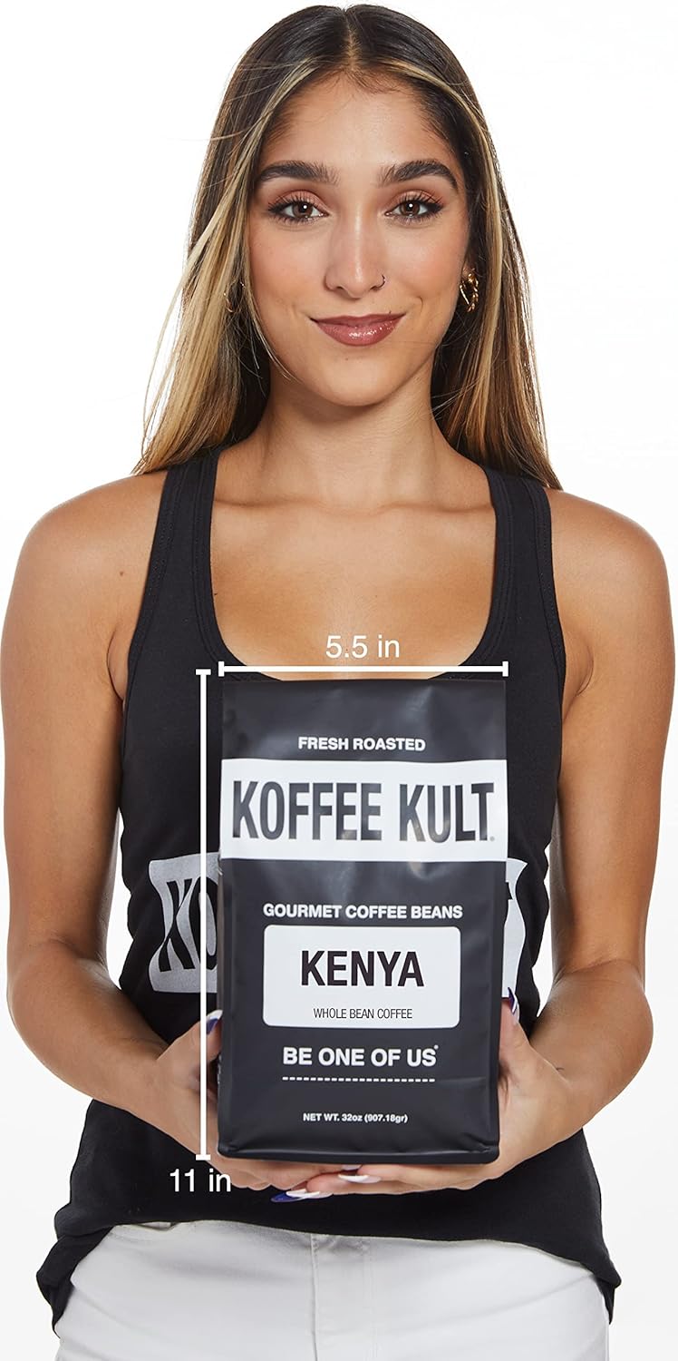 Koffee Kult Limited – Granos de café de Kenia tostado medio enteros – 100% granos arábica de comercio directo de origen único – Tostado artesanal