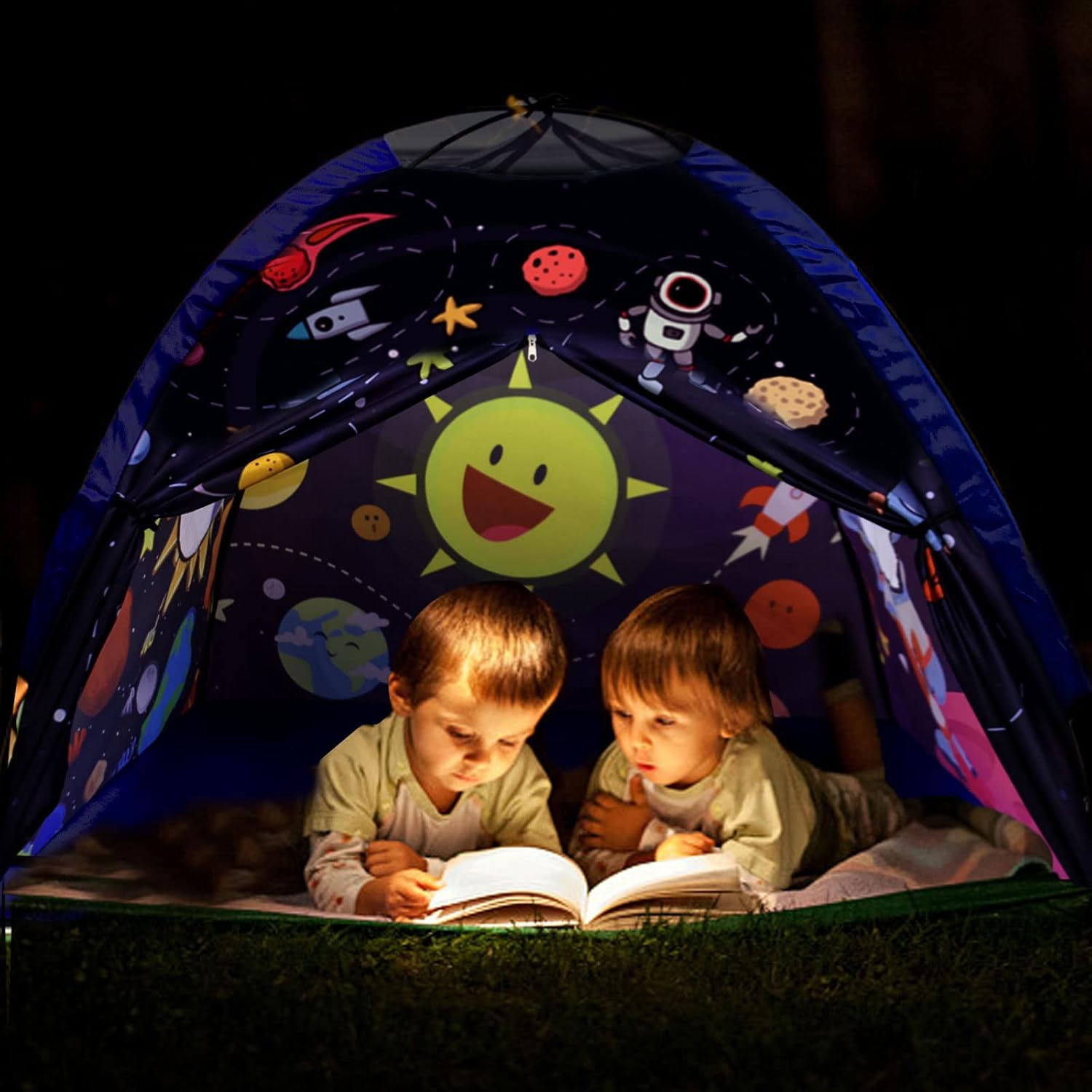 Tienda de campaña para niños, casa de juegos Lucky castle para niños y niñas, tienda de campaña con cúpula fácil y divertida tienda de campaña para