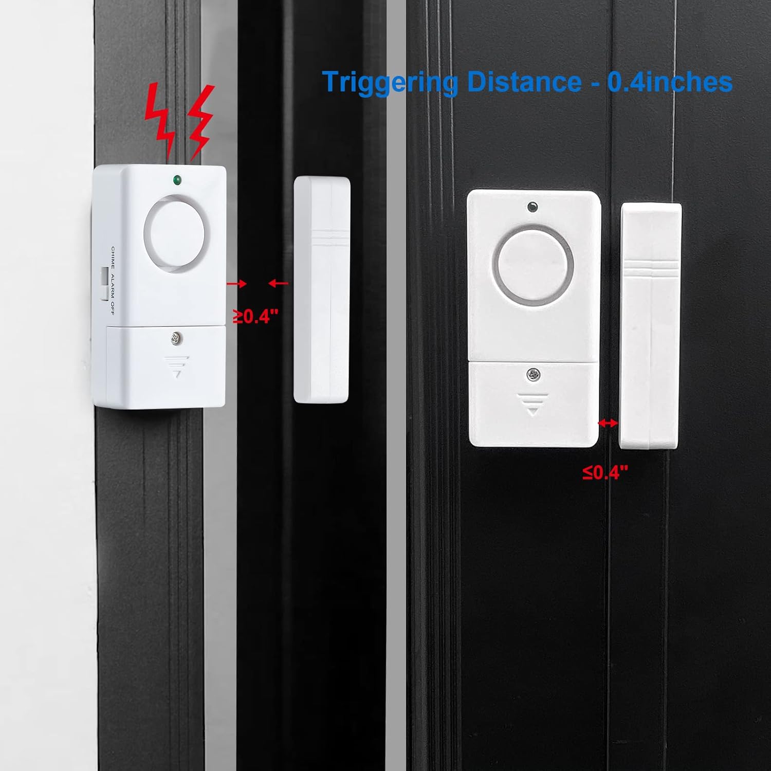 Sensor de alarma de puerta, alarma para puertas al abrir, alarma de puerta de ventana de 120 DB, alarmas de puerta para seguridad de los niños,