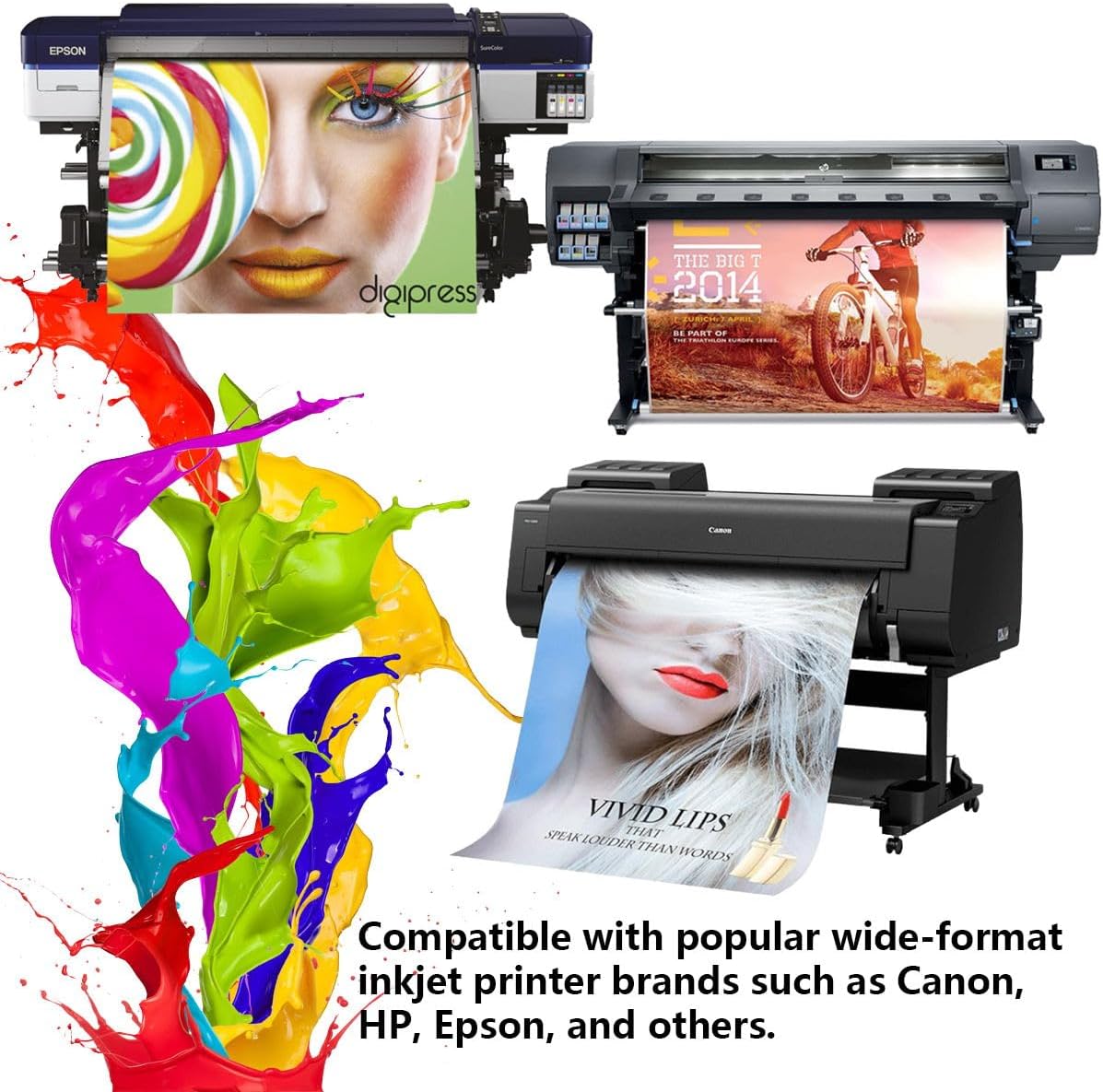 Rollo de lona de polialgodón de 14.82 ozm para impresión de inyección de tinta Epson Canon HP, acabado mate profesional para acrílico, óleo,