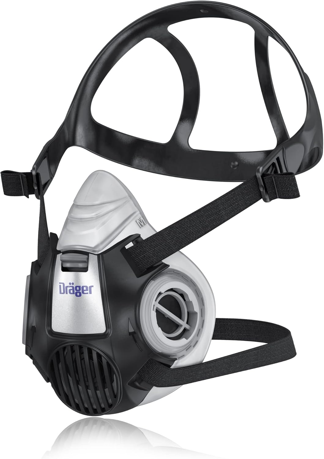 Dräger X-plore 3300 Máscara respiradora de media cara, tamaño L, aprobada por NIOSH