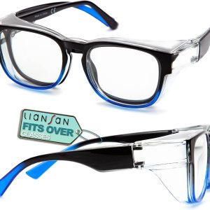 LianSan Anteojos de seguridad sobre anteojos para mujer  Gafas antivaho que se ajustan sobre gafas graduadas para ANSI Z87.1 certificado LianSan Anteojos de seguridad sobre anteojos para mujer  Gafas antivaho que se ajustan sobre gafas graduadas para ANSI Z87.1 certificado