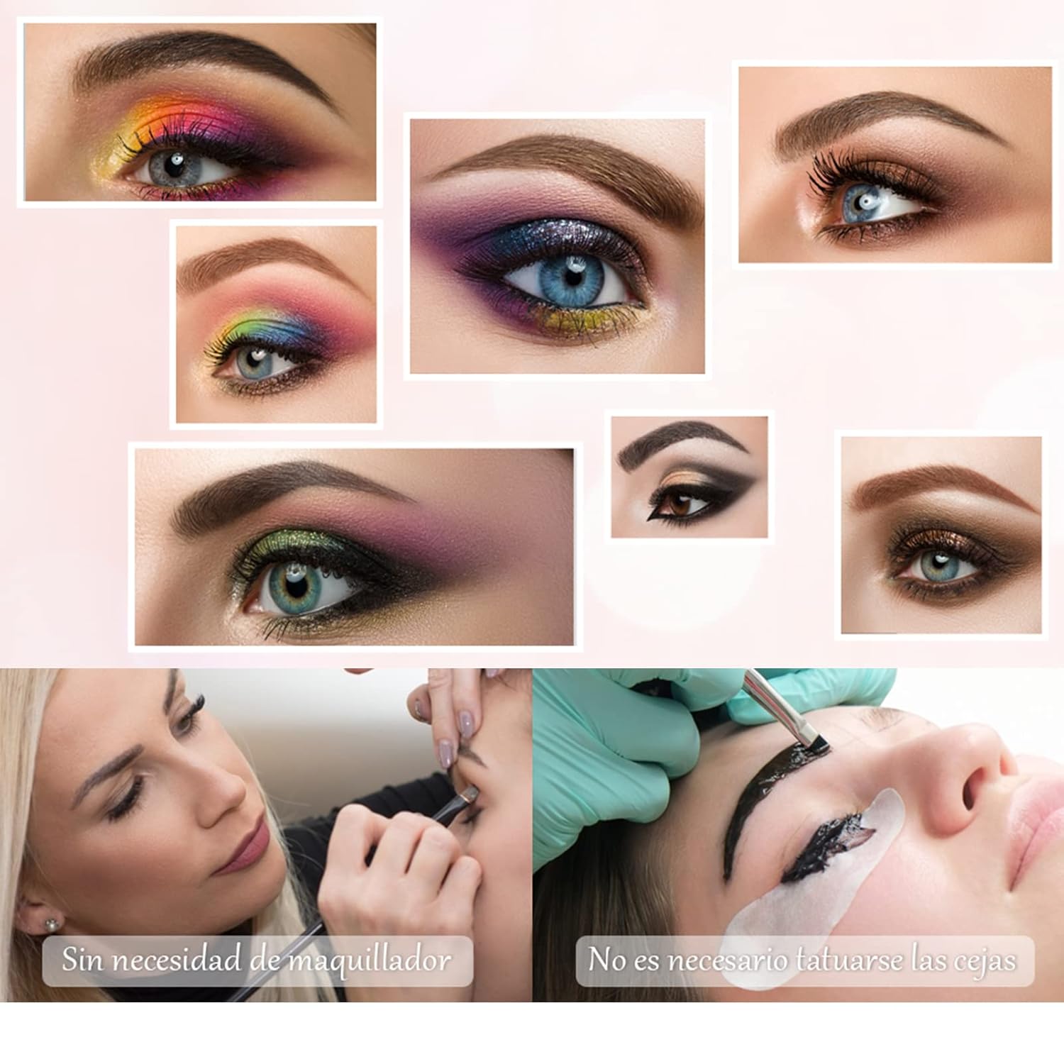 4 tipos de regla permanente para cejas, medida de cejas, regla de extensión de equilibrio, plantilla de forma de ceja (cejas clásicas)