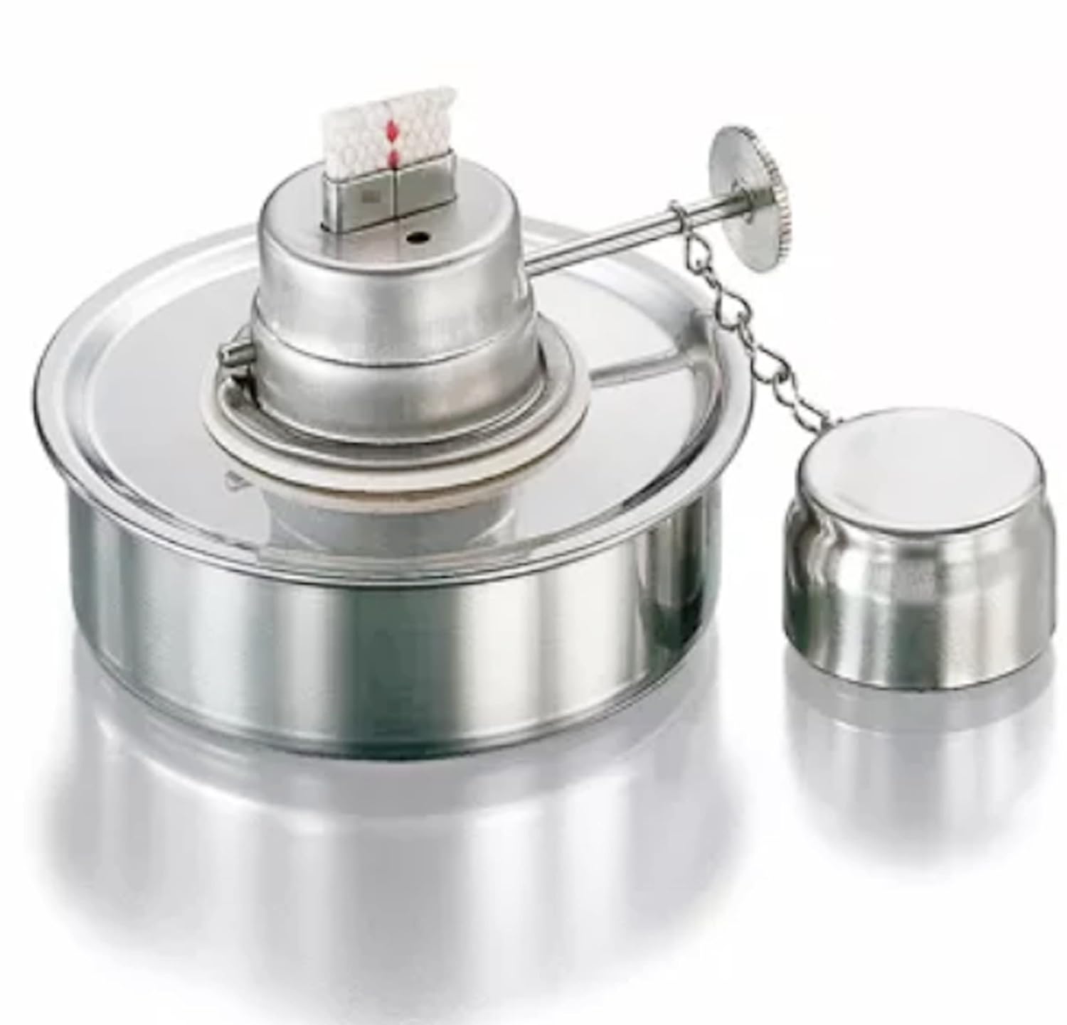 AAProTools Lámpara de alcohol de laboratorio dental para quemador Bunsen de acero inoxidable de 3.4fl oz con tapa de metal DS-1456