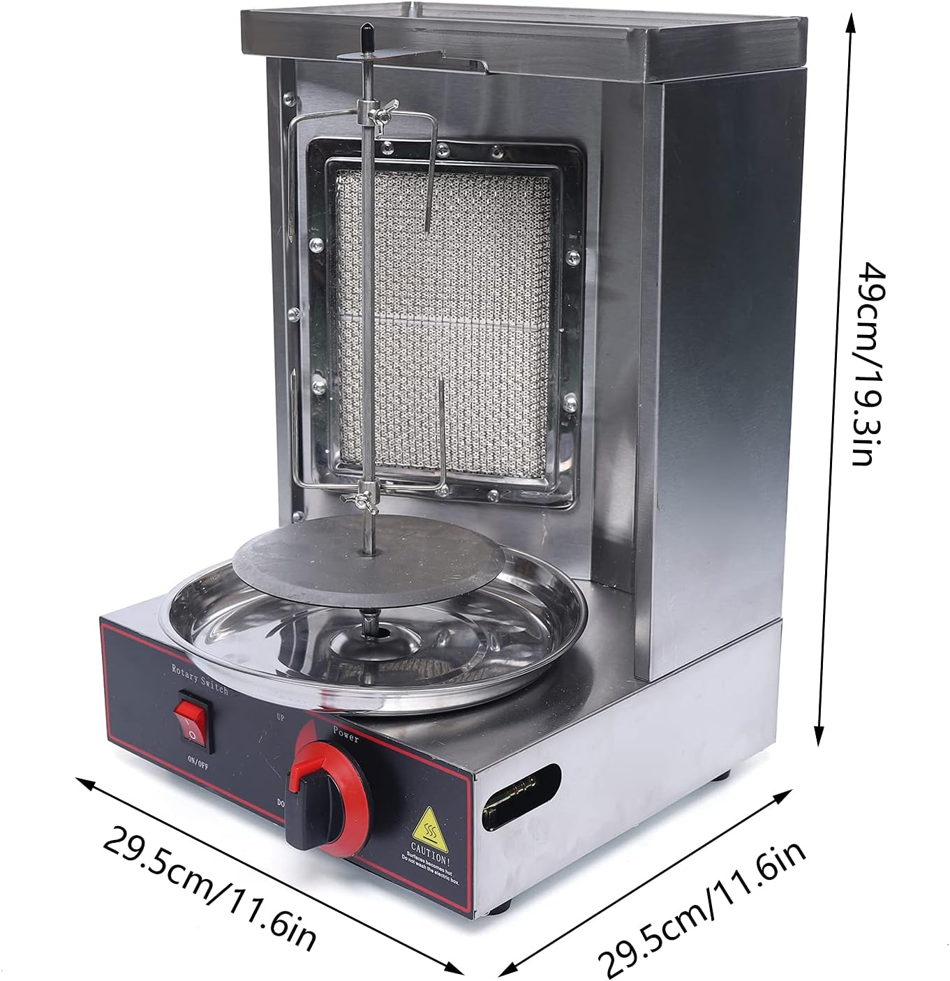 Asador de gas vertical Doner Kebab Gyro Grill Machine Commercial Shawarma Machine, para cocina de restaurante comercial en casa, máquina Doner Kebab