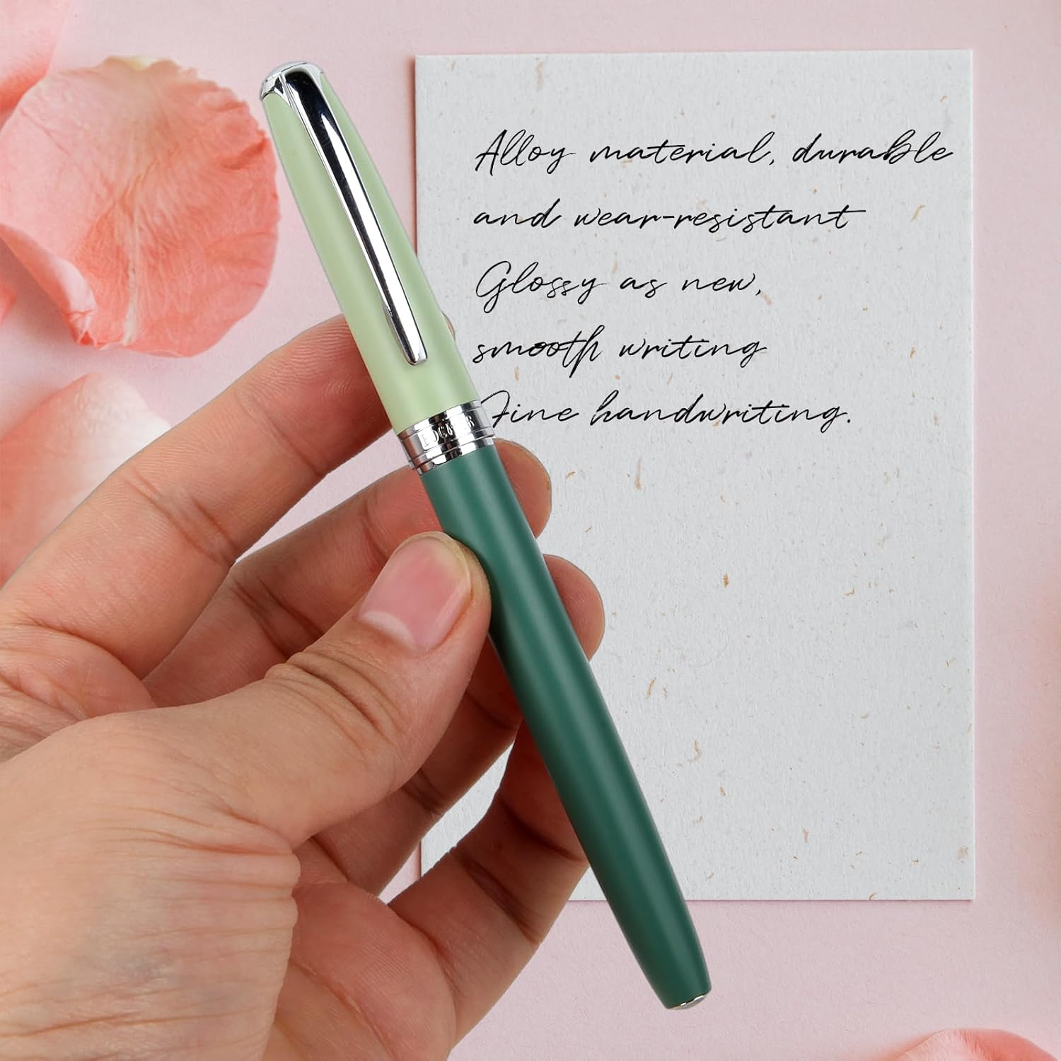 Elegante bolígrafo roller de color contrastante, juego de regalo de lujo para hombres y mujeres, bolígrafos lindos y geniales, escritura suave,
