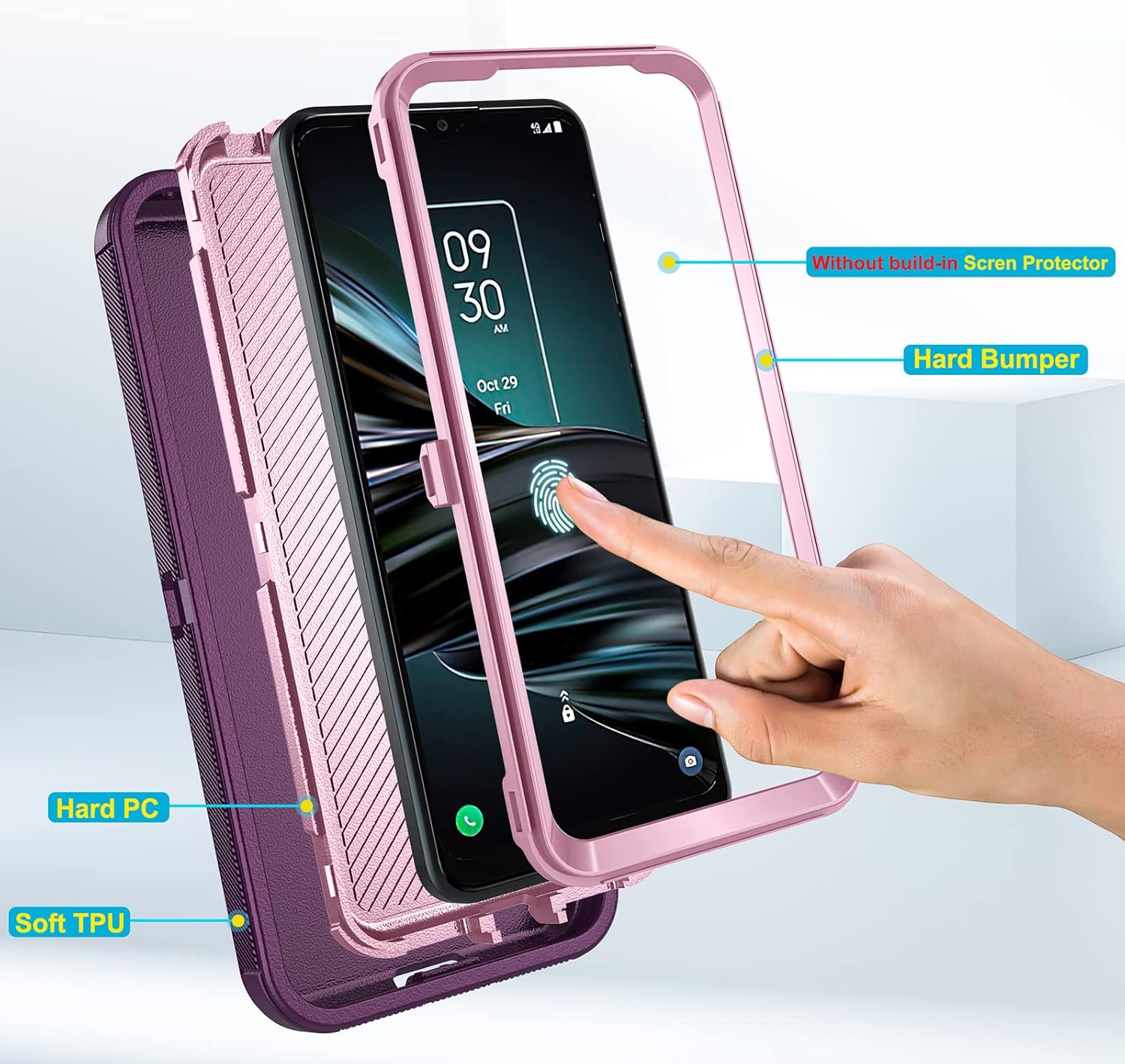 Asuwish Funda de teléfono para LG Stylo 4, funda híbrida resistente a prueba de golpes, cuerpo completo, resistente, accesorios móviles Stylo4 Plus