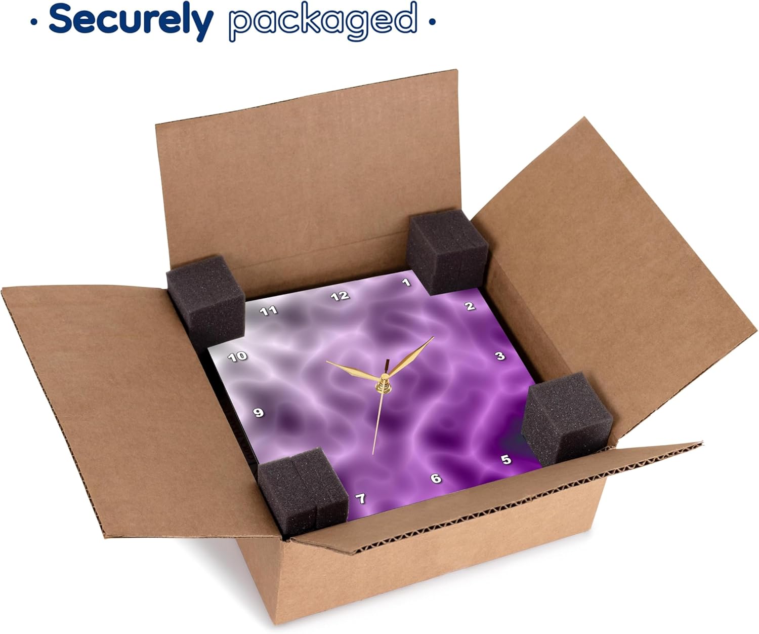 3dRose LLC Purple Haze – Reloj de pared abstracto de 10 x 10 pulgadas