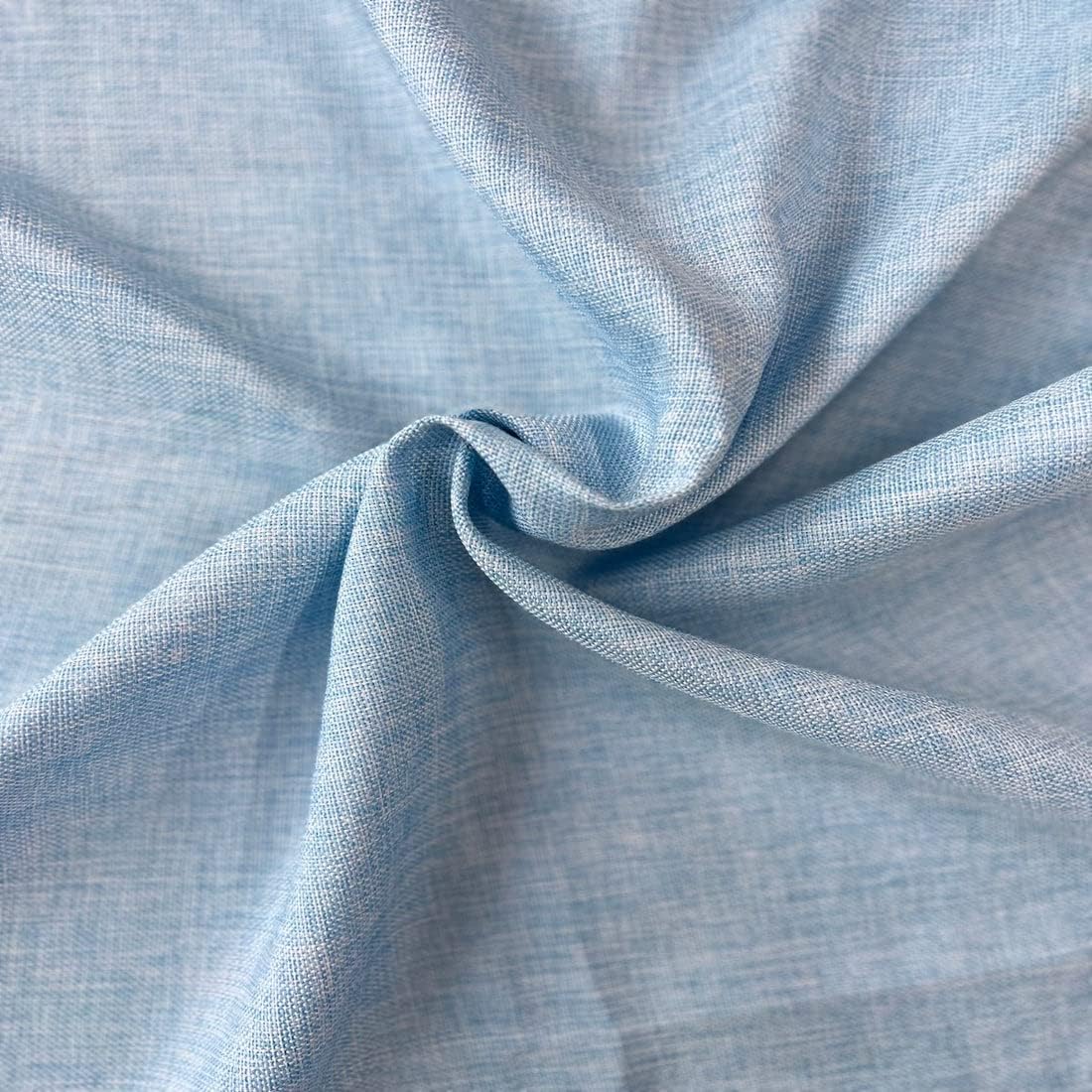 Fashion Fabrics LLC Tela de arpillera sintética de lino vintage de dos tonos azul bebé – Vendido por The Yard