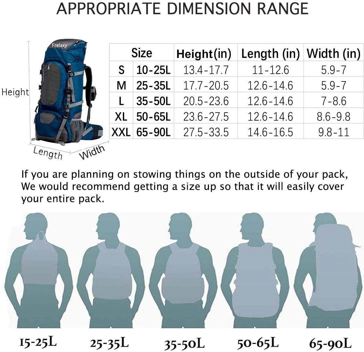 Frelaxy Funda impermeable para mochila, triple impermeabilidad, correa antideslizante con hebilla cruzada, ultraligera y compacta, portátil, para