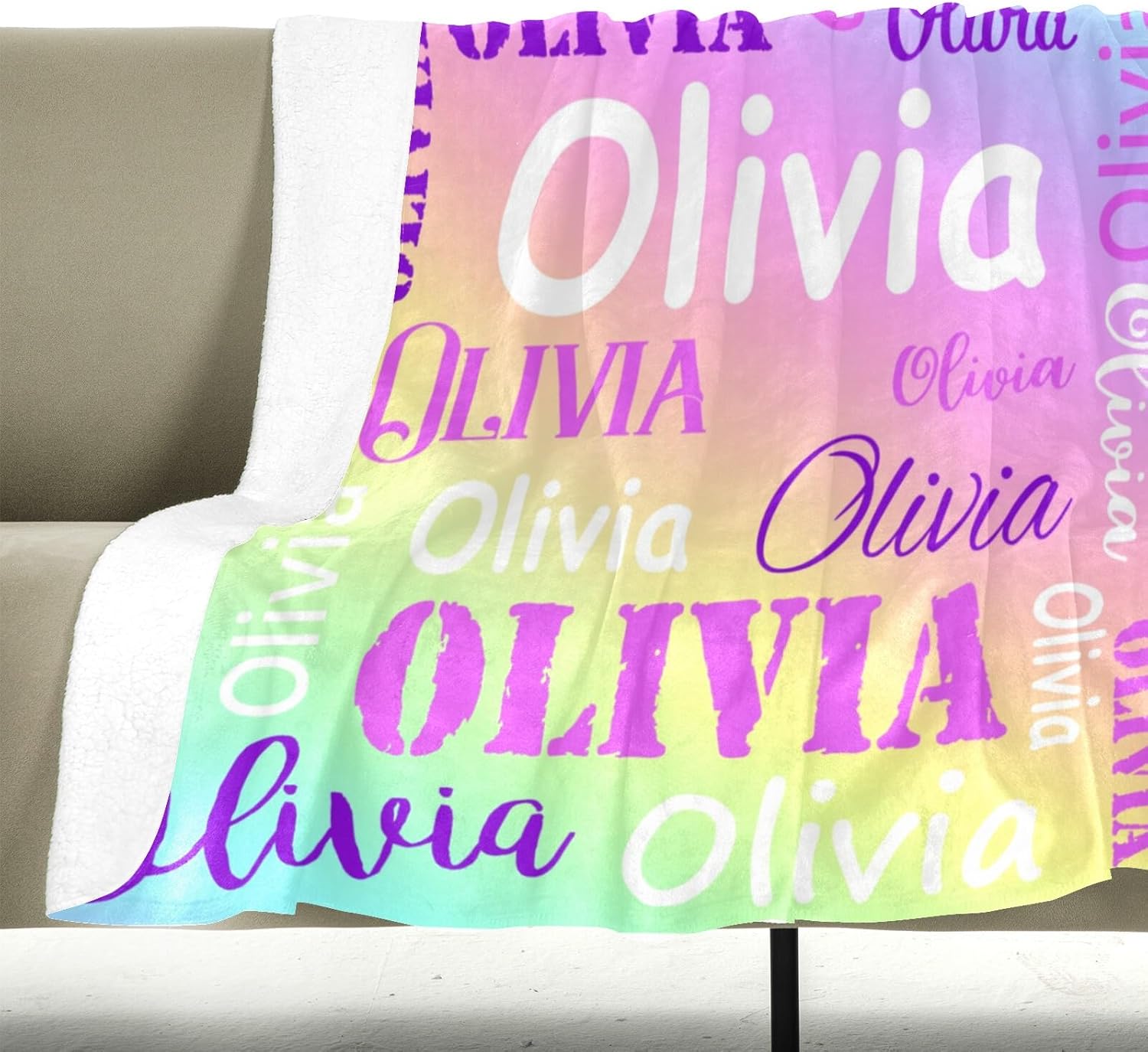 Mantas y mantas personalizadas con nombre, manta personalizada con nombre, manta personalizada con nombre para niños, manta de Navidad personalizada