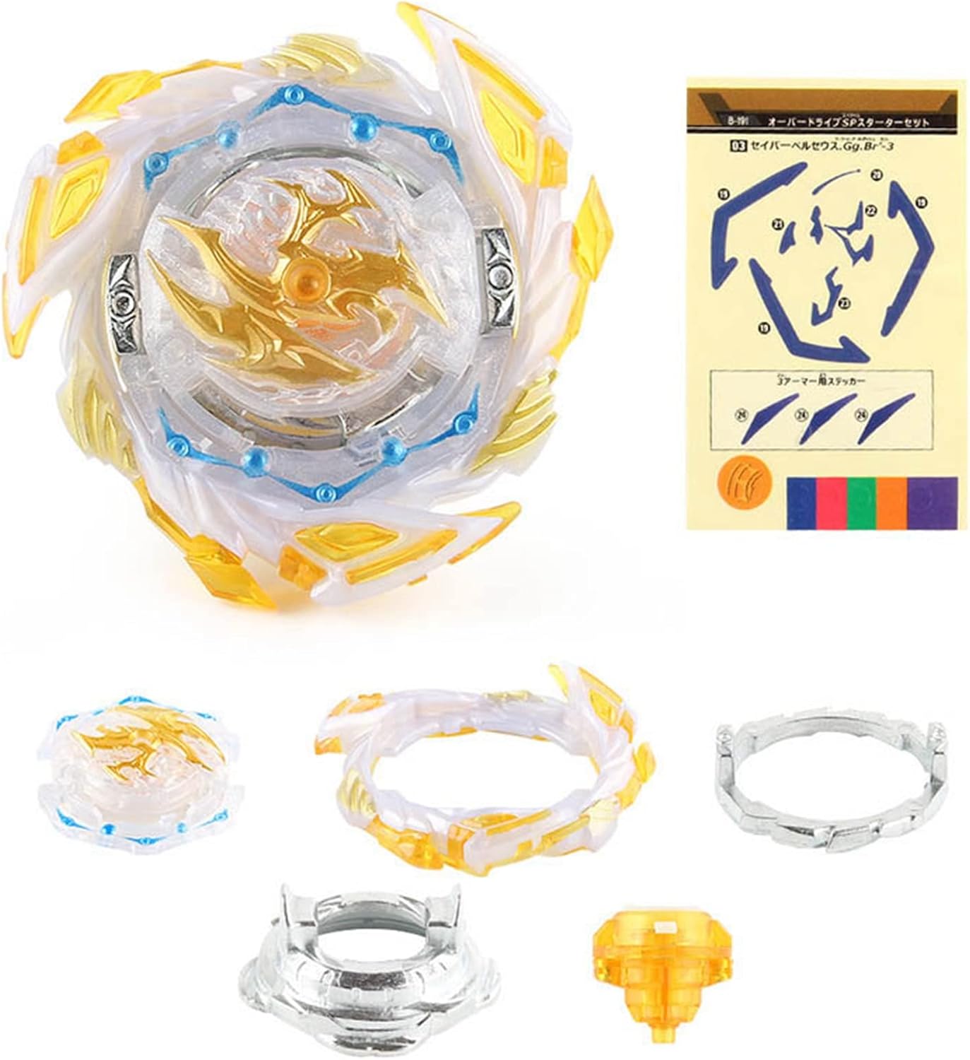 Bays Blade Battling Tops Bey Burst Spinning Booster SuperKing DB B-191 Savior Perseus Giga Bearing’-3 Battle Gyro Toys Metal Plastic Fusion Gift con