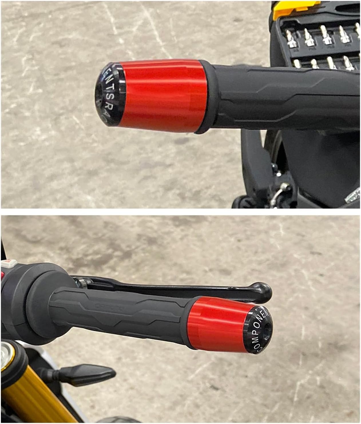 Para Yamaha XTZ125 XTZ 125 2021 2022 2023 78 pulgadas 22MM Mangos de manillar de motocicleta Tapas antivibración Silder Plugs (Color Azul y Negro,