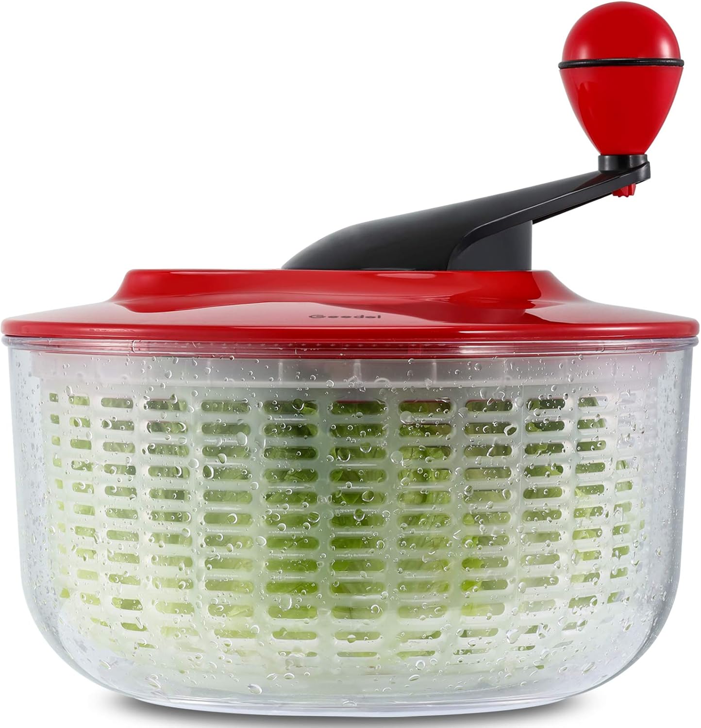 Escurridor de ensalada de gran capacidad de 5 litros, fácil de limpiar, con cuenco, lavadora y secadora, apto para lavavajillas, ideal para verduras