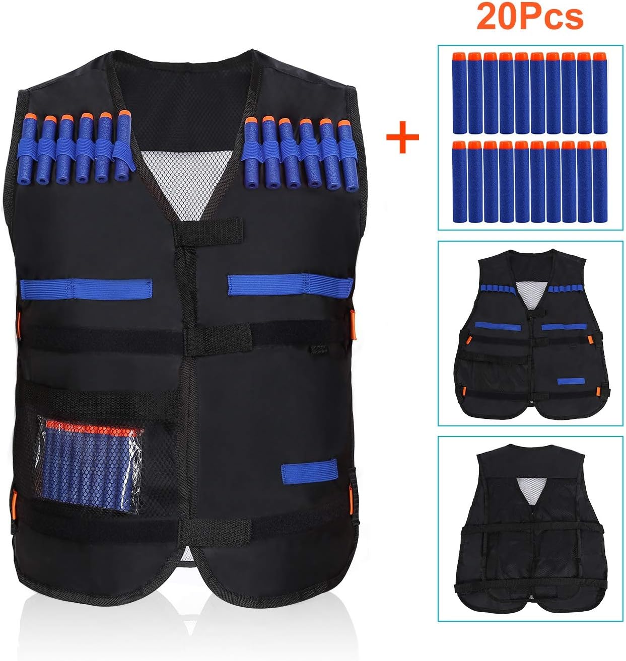 Yosoo Chaleco Elite para niños para la serie Gun (negro), Negro –