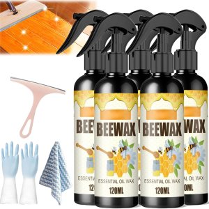 KCRPM Spray de cera de abeja natural micromolecularizada, aerosol de cera de abeja molecularizada, cera de abejas, esmalte y limpiador de muebles de KCRPM Spray de cera de abeja natural micromolecularizada, aerosol de cera de abeja molecularizada, cera de abejas, esmalte y limpiador de muebles de