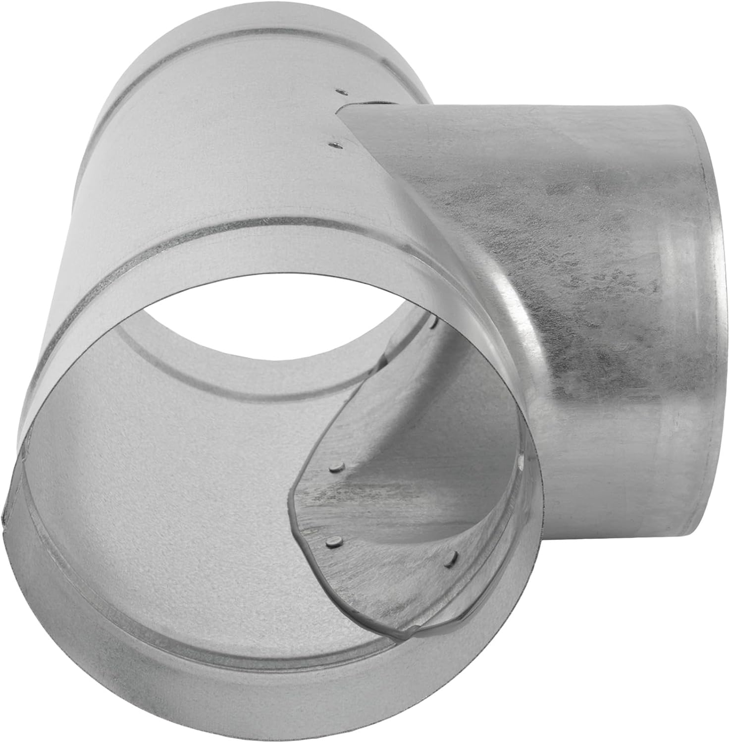 Vent Systems Conector de conducto en forma de T de 6 pulgadas, adaptador de manguera de 3 víasdivisor para manguera, conector de tubería redonda en
