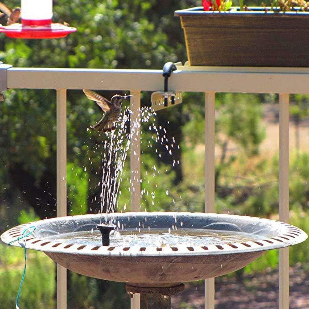 Fydun Bomba de fuente solar al aire libre de 7 V para jardines Birdpo pequeñas piscinas decoración 7V al aire libre alimentado por energía solar