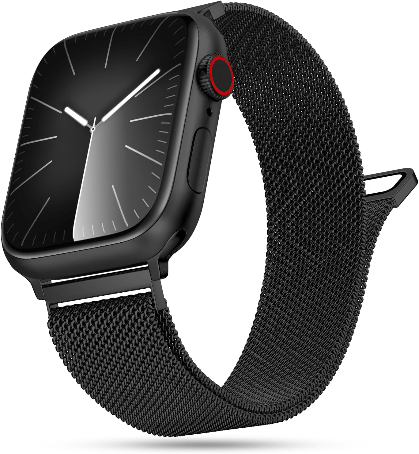 Correa milanesa original patentada compatible con Apple Watch Series 9, 8, 7, 6, 5, 4, 3, Ultra 2, 1, SE, de 1.929 in, 1.772 in, 1.732 in, 1.654 in,