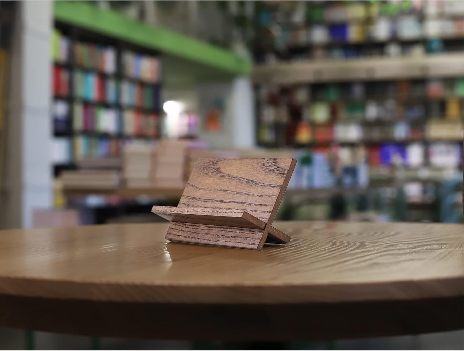 Juego de 3 tarjeteros para escritorio, soporte para tarjetas pequeñas de madera marrón, soporte profesional para tarjetas de presentación, soporte