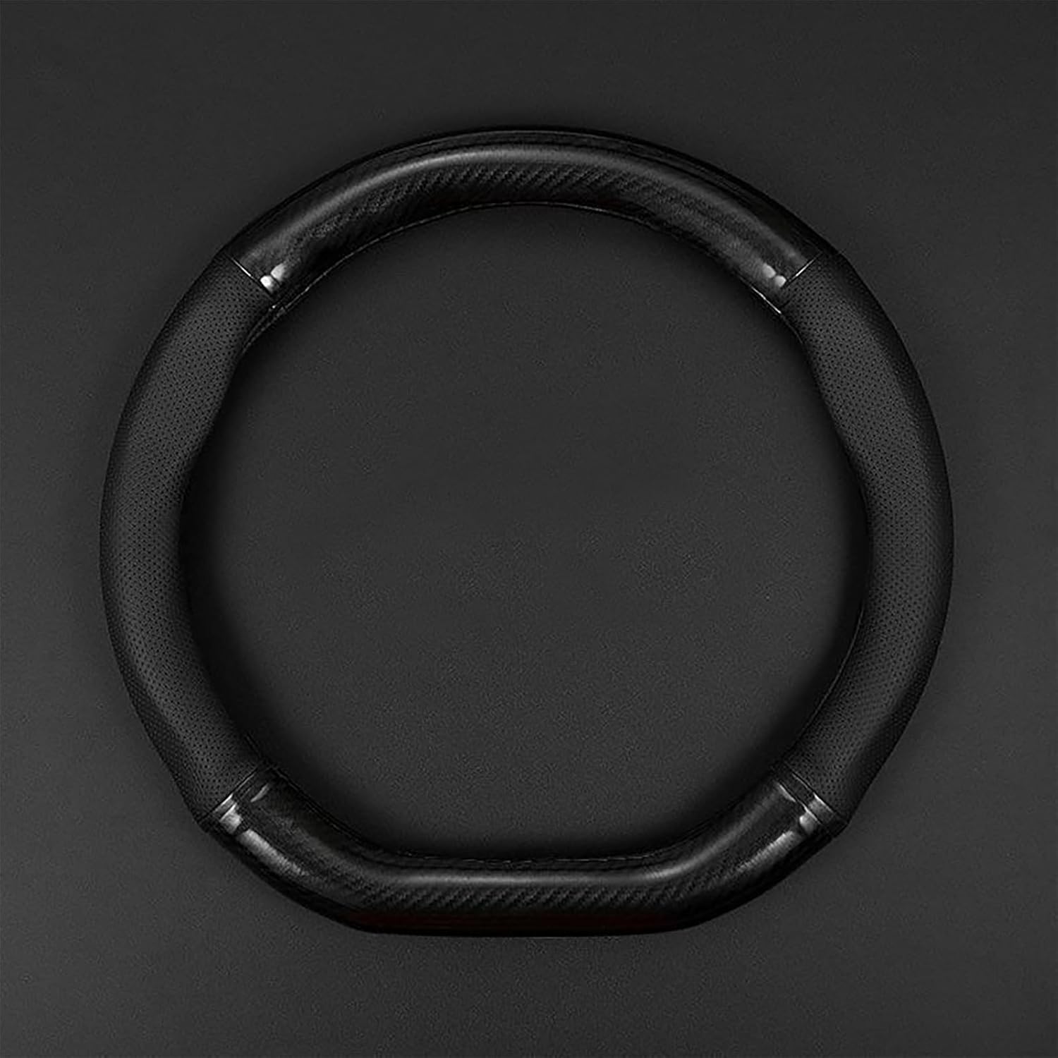 gunhunt 1 funda transpirable para volante de automóvil, protector antideslizante de fibra de carbono, funda para volante resistente al desgaste,