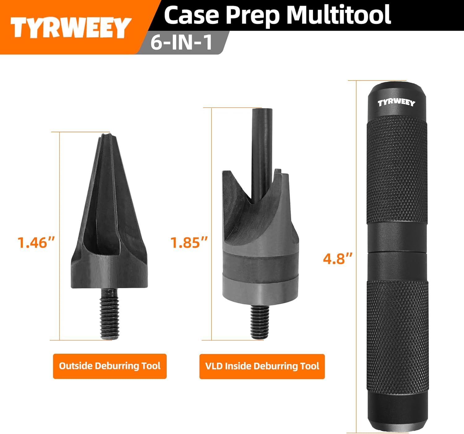 Case Prep Multiherramienta, herramientas de desbarbado de chaflán de caja para recargar, escariadores de bolsillo y limpiadores para quitar engarces