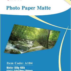 Uinkit 120 hojas de papel de presentación mate 8.5×11 inyección de tinta 48lb 180gsm foto imprimible de un solo lado para todas las impresoras de Uinkit 120 hojas de papel de presentación mate 8.5×11 inyección de tinta 48lb 180gsm foto imprimible de un solo lado para todas las impresoras de