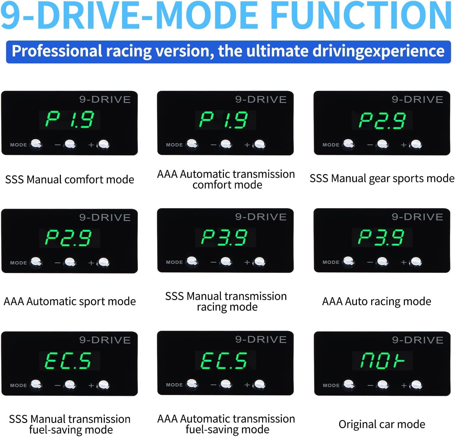 Controlador de respuesta del acelerador, acelerador electrónico inteligente de carreras de 9 modos para Ford Trucks F250 F350 F450 F550 Mustang
