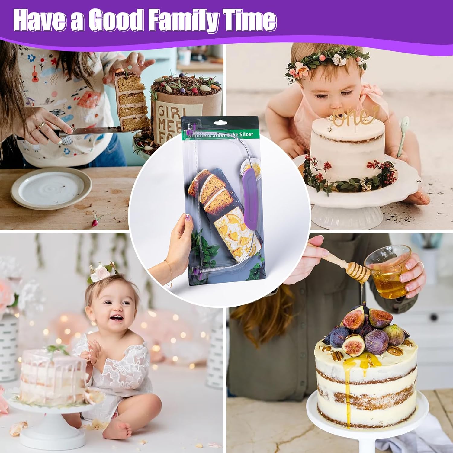 Cortador nivelador de pasteles ajustable, herramienta de suministros para hornear para cocina, cortador profesional de gran tamaño para nivelar,